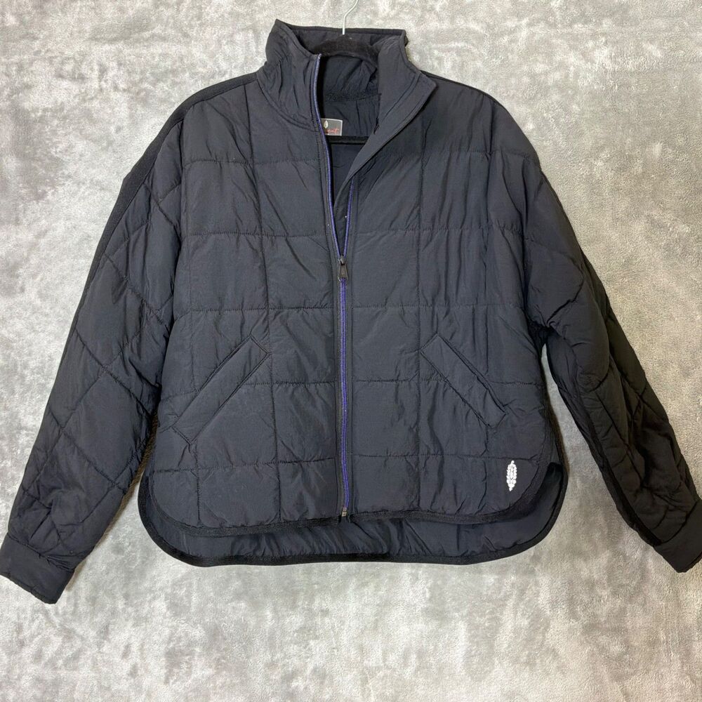 Free People Movement Pippa Packable Puffer Jacket Women’s X-Small Black Pockets